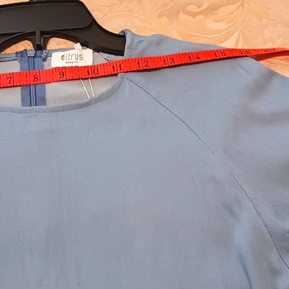 Citrus Apparel Blue Balloon Sleeve Blouse Medium NWT - Picture 11 of 15